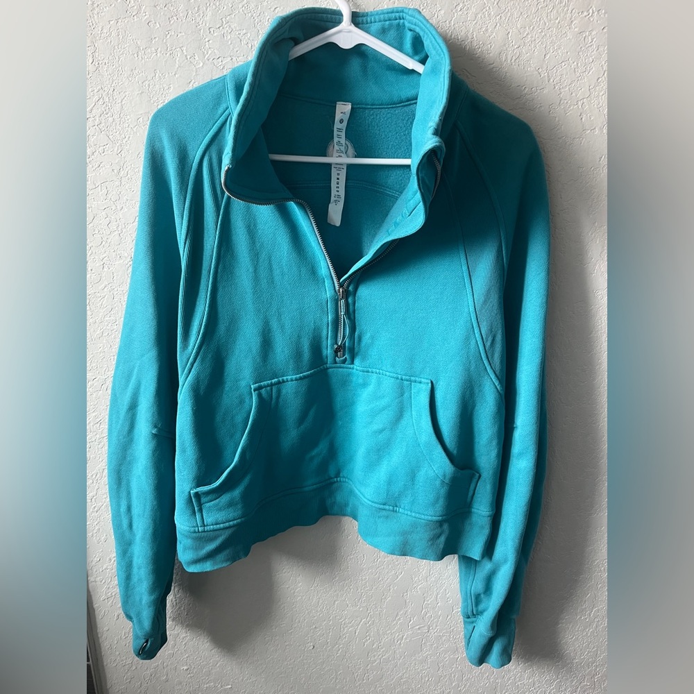 Lululemon Scuba Oversized Funnel Neck Half Zip Oceanic Size M/L